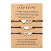Adjustable Handmade Titanium Steel Heart Bracelets for Couples