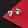 Leopard-shaped earrings with diamond studs High-quality Jewelry Gifts for Daily Wear, Men and Women Are Not Limited To Handmade