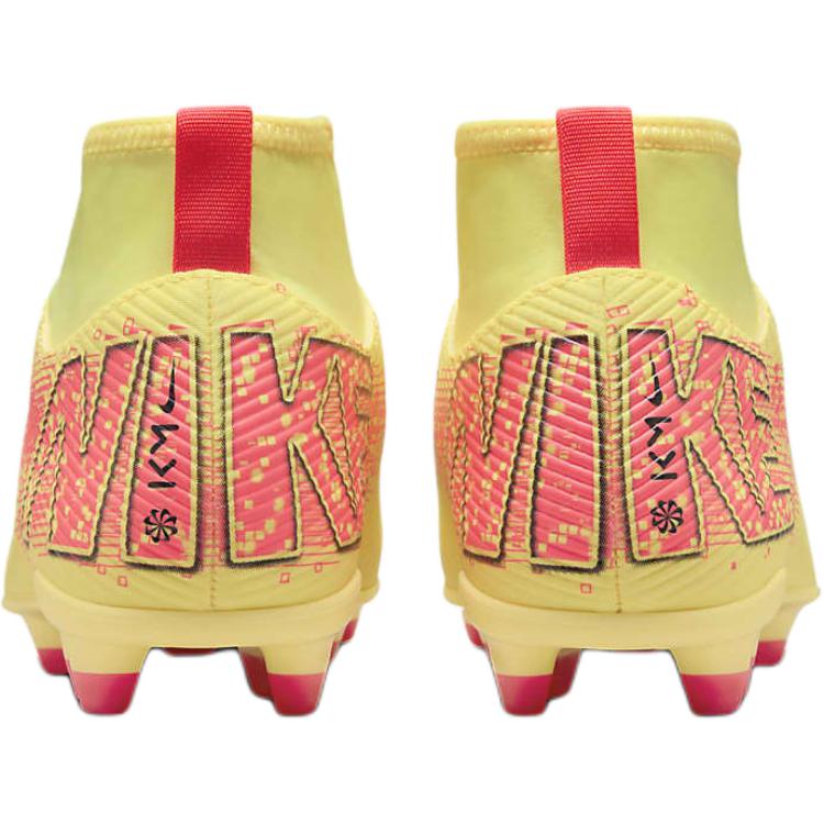 Nike Mercurial Superfly 10 Anti Slip Wear Resistant Mid Top Kids' Soccer Shoes Yellow Sneakers HF6283-800