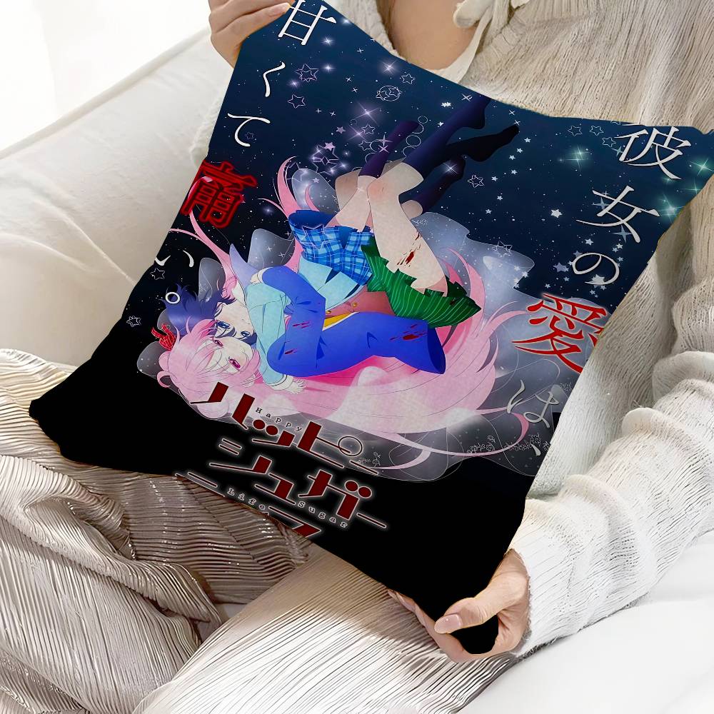 Federa Cuscino Happy Sugar Life Anime Copricuscino Decorazione Federa Cuscino Stampata Per Divano