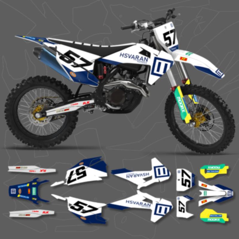 DSMTECH DSMTECH Motorcross Graphics Background Decals Sticker Kits for Husqvarna TE FE 2020- 2023 TC FC 2019-2022 005