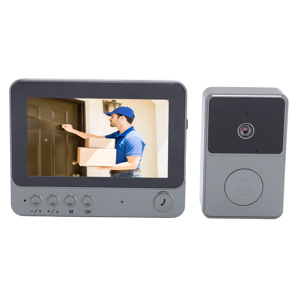 Video Doorbell Intercom System 2.4G Duplex Wireless Video Doorbell with Display Ding Dong Doorbell for Home Security