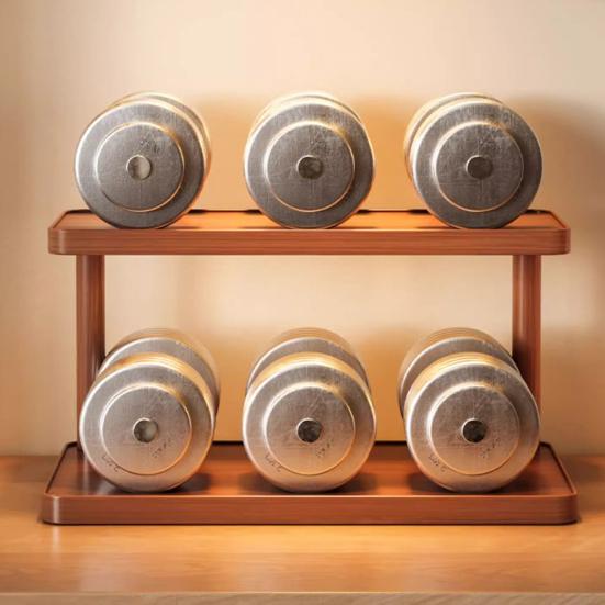Desktop Storage Rack Durable Construction Strong Load-bearing Multipurpose Wood Tabletop Stand Storage Shelf