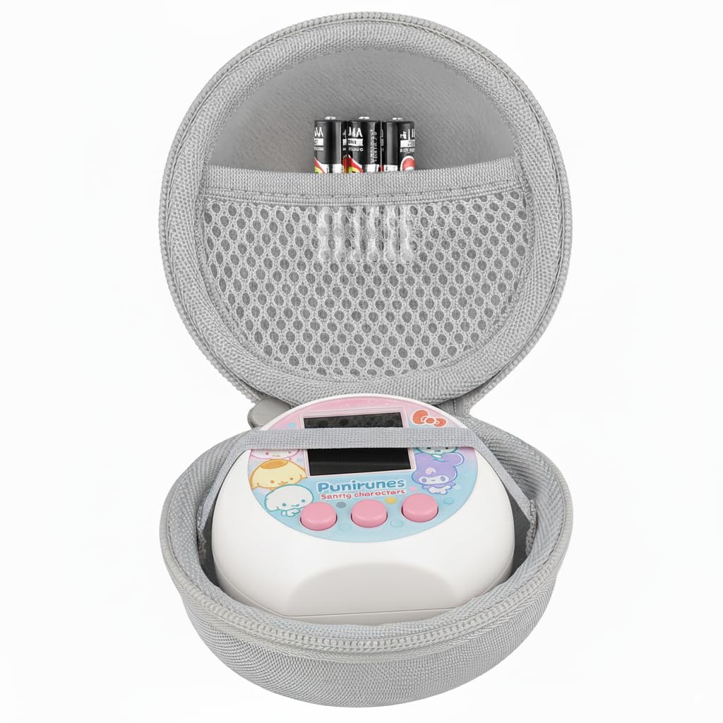 (Case only) TAKARA TOMY Punirunzu Sanrio Characters Handheld Game Storage Case for Kids, Off-White - co2CREA