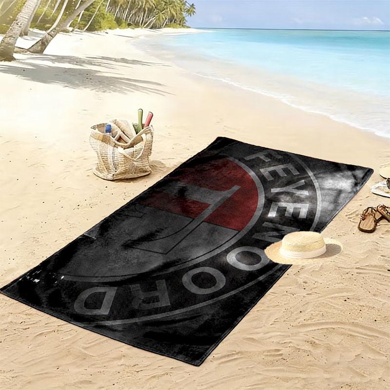 Asciugamano da Spiaggia Feyenoord Rotterdam Stampato, Asciugamano Grande Morbido Asciugatura Rapida per Spiaggia Campeggio Nuoto