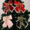 Velvet Christmas Bow 9" Crafts Gift Ribbon Twist Tie Xmas Wreath Windows Doors Walls Stairs Christmas Wedding Decor