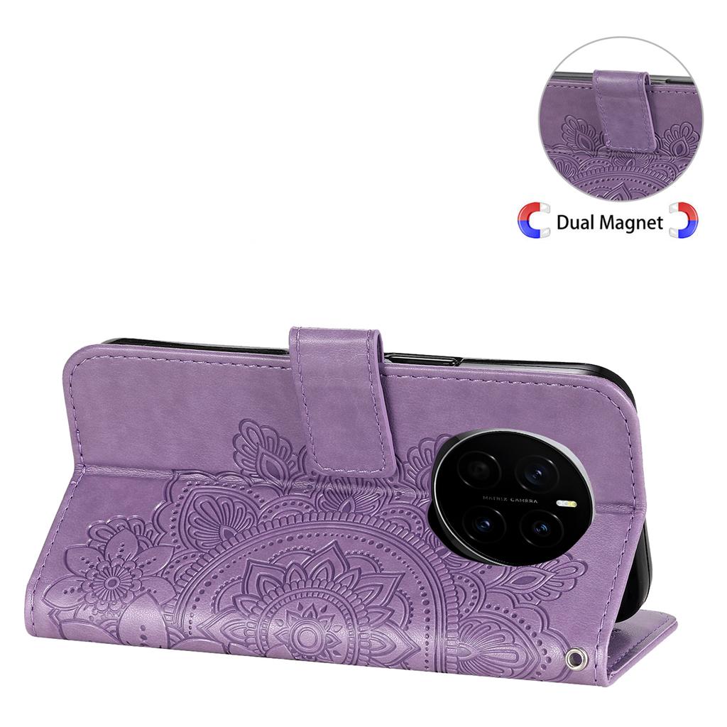 For Honor Magic7 5G Case Floral Pattern PU Leather Wallet Stand Phone Cover