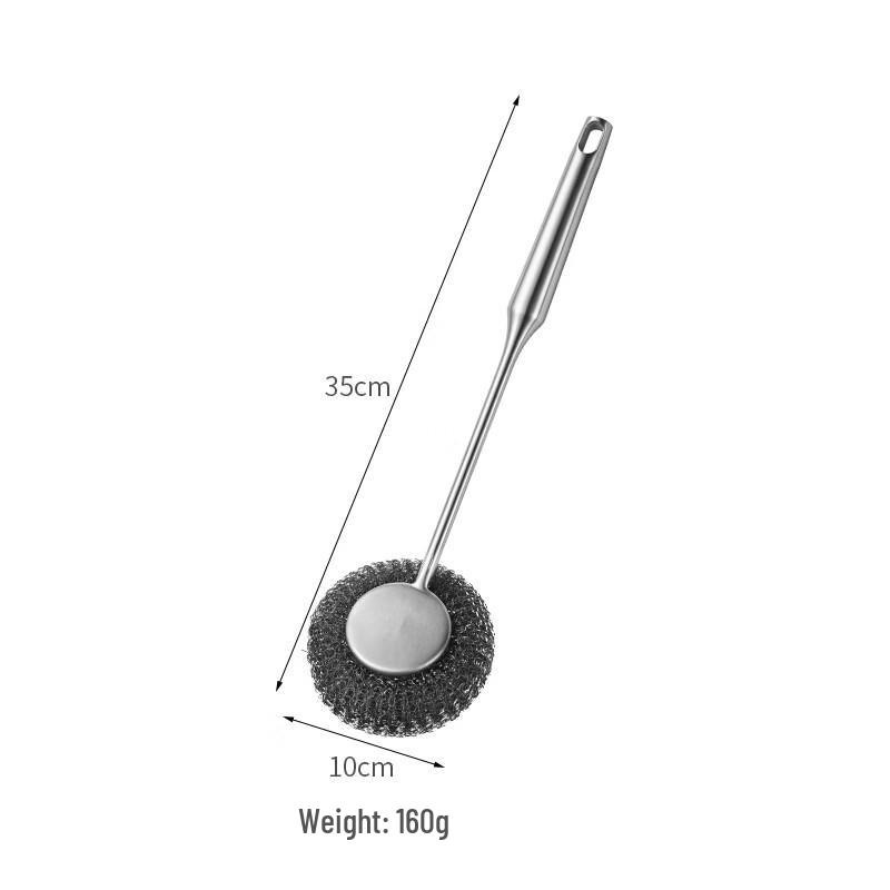 Ru Han Long Handle Steel Wire Pot Brush (2-Pack)