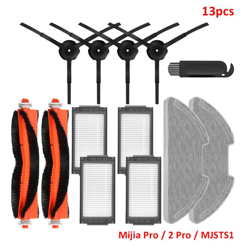 Main / Side Brush Hepa Filter Mop Cloths Main Brush Cover For XiaoMi Mijia Robot Vacuum-Mop Pro / 2 Pro / MJSTS1 Spare Parts