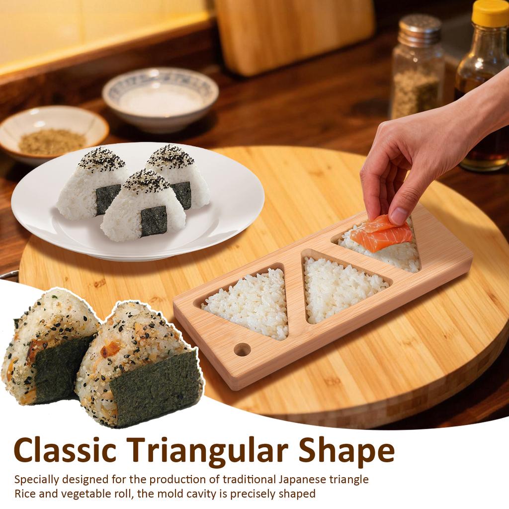 Onigiri Mould Triangle Bento Mold Japanese Sushi Making Kit DIY Bento Sushi Mold Sushi Press Maker Rice Ball Making Homemade