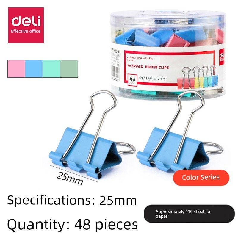 

Deli Colorful Long Tail Clip Ticket Holder Medium 8554es Binder Clip Folder Exam Ticket Clips Binder Clip Iron Clip Classic
