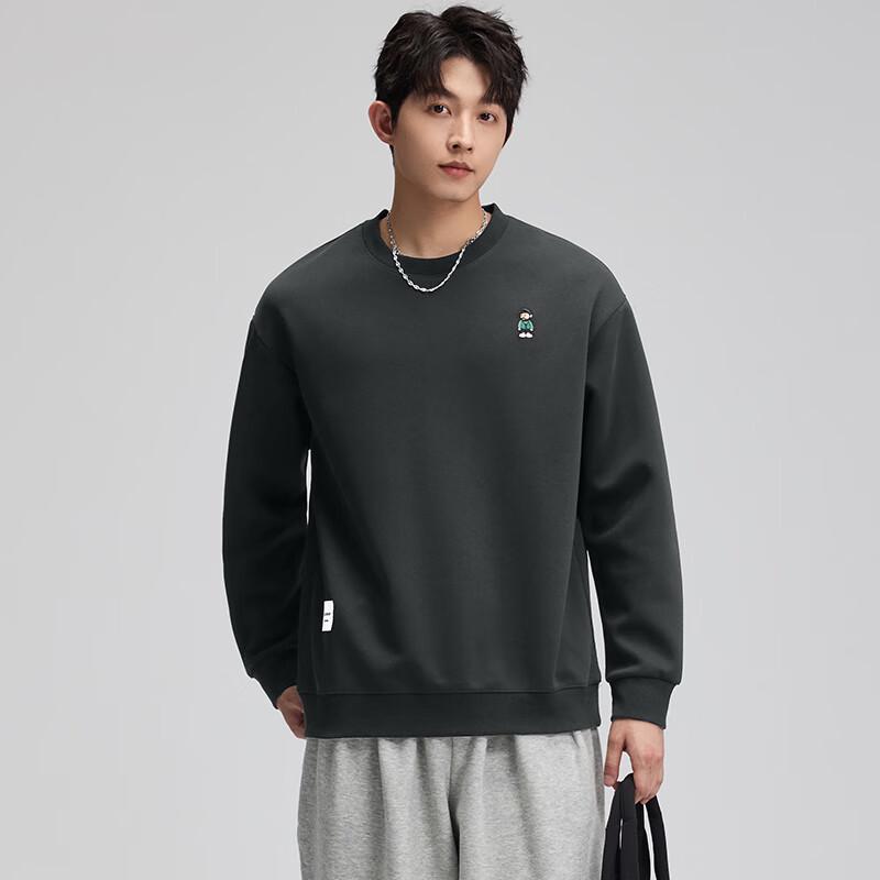 

DUDOOSBORG Men s 2025 Trendy Heavyweight Crew Neck Sweatshirt XL