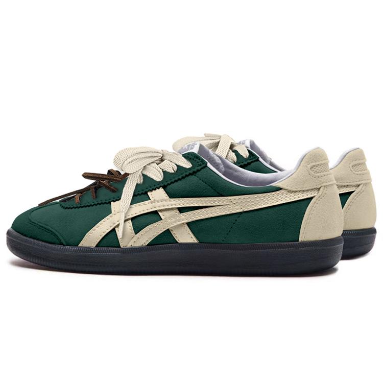Onitsuka Tiger Tokuten Slip Resistant Impact Resistance Low top Skateboard Shoes Unisex Beige Green 1183A907-021(TeamY-)