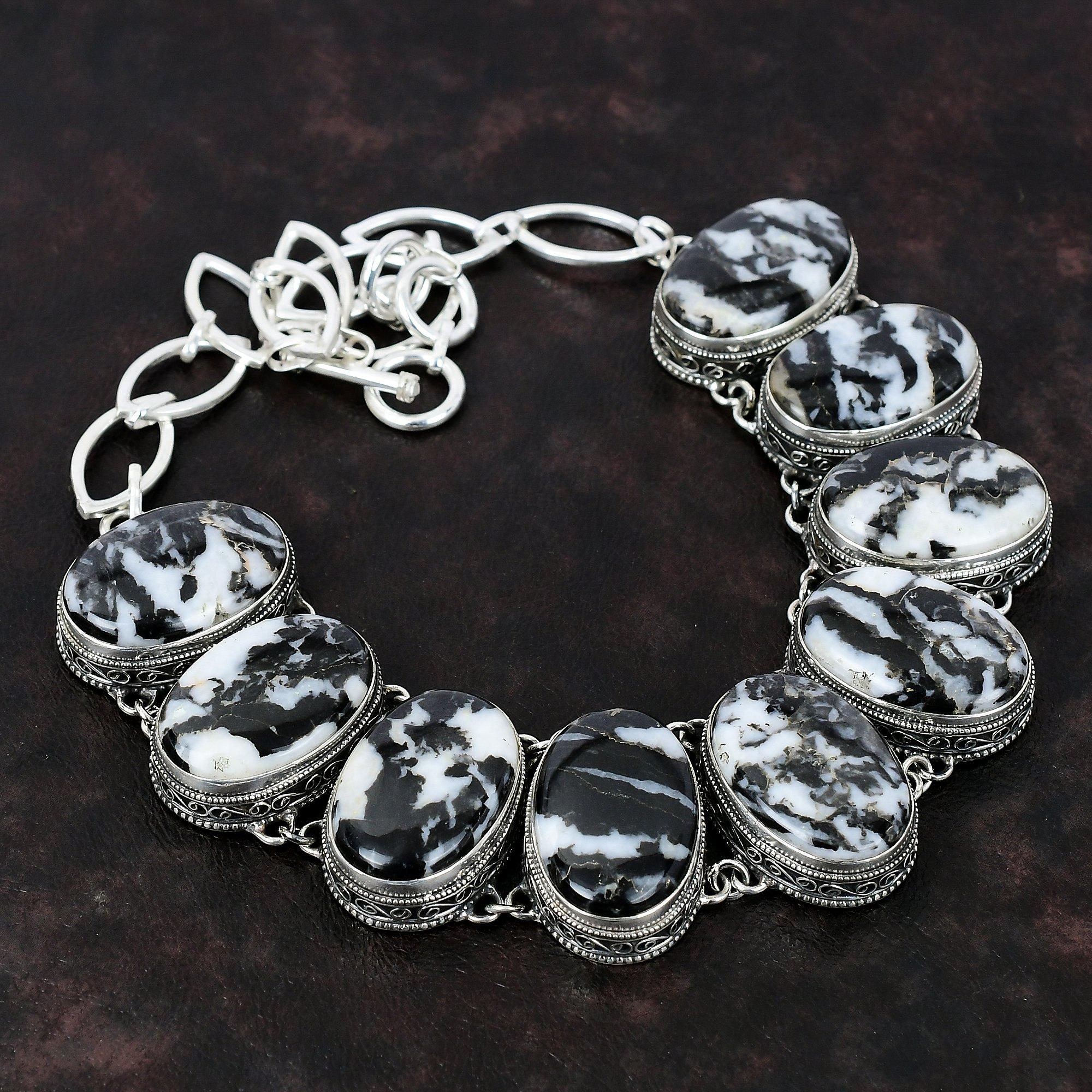 

Ожерелье из бирюзы белого буйвола, винтажное ожерелье из драгоценных камней, ожерелье из стерлингового серебра 925 пробы, регулируемое ожерелье-цепочка, ювелирные изделия ручной работы для подарка Adjustable