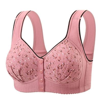 Women Large Size Front Buckle Bra Wide Strap Vest Style Bra