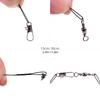 20PCS 10CM-30CM Anti Bite Steel Fishing Line Steel Wire Leader With Swivel Fishing Accessory Lead Core Leash Fishing Wire