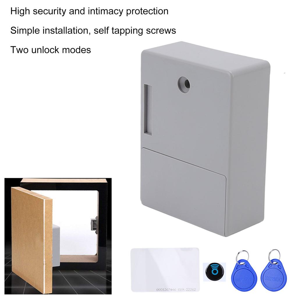 Electronic Cabinet Lock 2 Unlocking Modes High Security Cabinet Lock with Prompt Function for Lockers Drawer Filing Cabinets