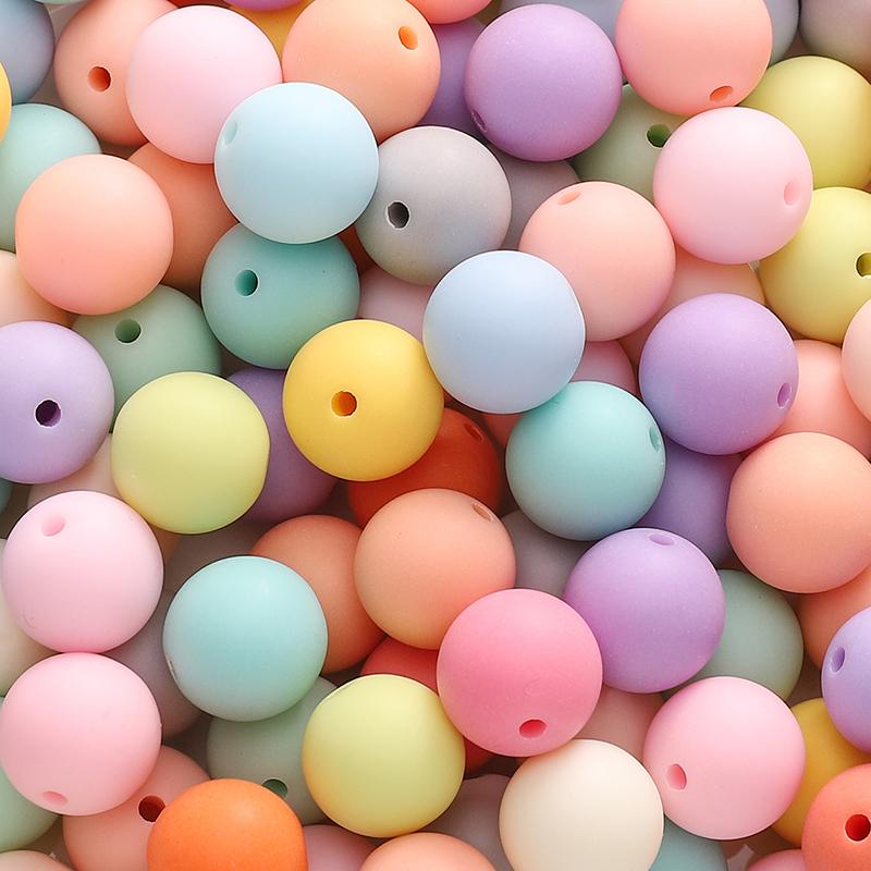 

23-500 шт. Акриловые бусины Однотонные Матовые Круглые Бусины Для DIY Браслета Ожерелья Изготовления Ювелирных Изделий Аксессуары 12mm 55pcs