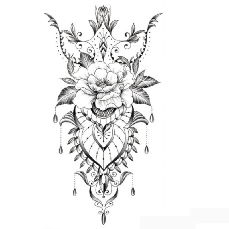 Small Fresh Colorful Arm Tattoo: Realistic Semi-Permanent Herbal Sticker 114x210mm