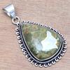 Pendant Rainforest Jasper Gemstone Handmade Silver Jewelry 2"