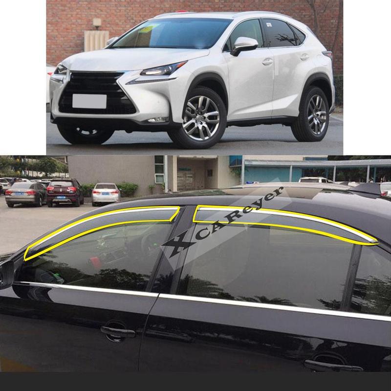 For Lexus NX200T NX300H NX 2010 2011 2012 2013 2014 2015 Car Styling Sticker Plastic Window Glass Wind Visor Rain/Sun Guard Vent