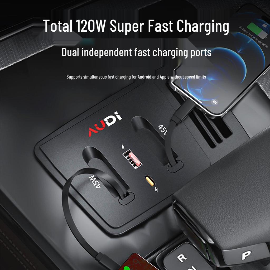 120W Wireless Charger Dock for Q5L Car - Super Fast Charging, Interior Accessories