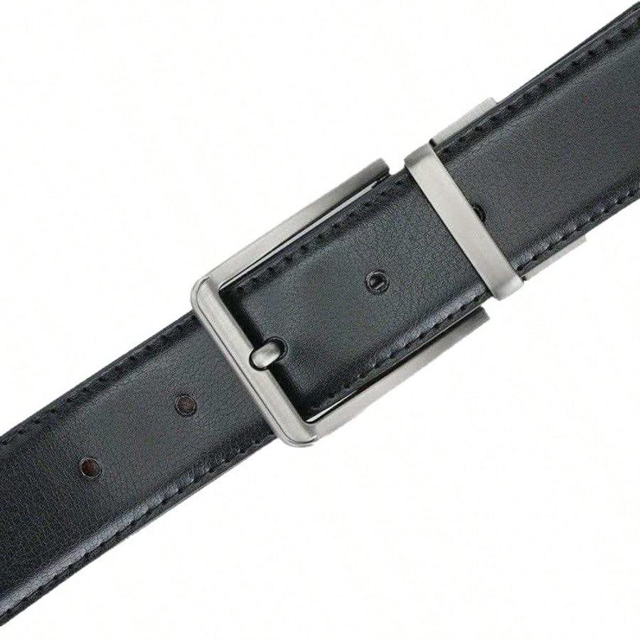 Alloy Rotating Needle Buckle Business Versatile Leisure Double Sided Use Men's Belt
