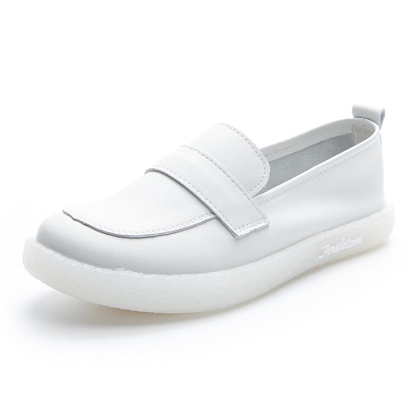 Women's 2025 Summer Soft Leather Loafers - Versatile, Genuine Leather Flats for Nurses, Students, and Pregnant Women.