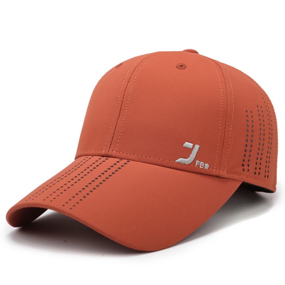 Adjustable Mesh Baseball Hats Polyester Quick Drying Baseball Caps Travel Beach оранжевый