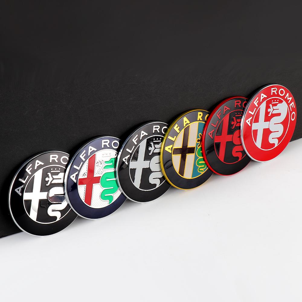 2026 Autocollant Chaud Métal 3D Calandre Avant d'Aile Badge Accessoires Extérieurs Auto Pour Alfa Romeo Giulia Stelvio Giulietta 156 15