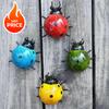 Mini Metalen Lieveheersbeestje Kever Hek Hanger Muur Hangend Ornament Standbeeld Buiten Patio Tuinbeeldje Sculptuur Voor Huisdecoratie