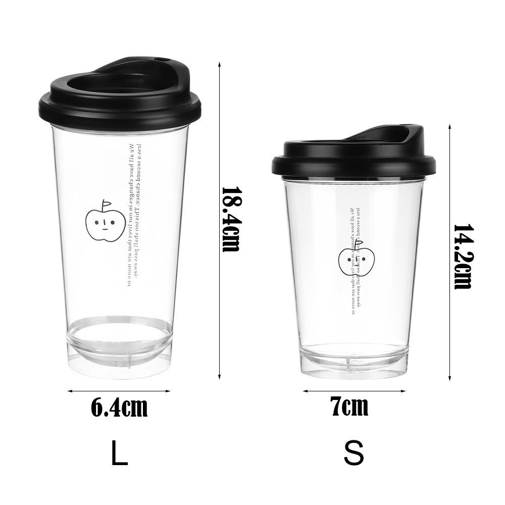 Transparent Water Cups 355ml/473ml Drinking Bottle Portable Water Bottle  For Juice Milk Tea Coffee