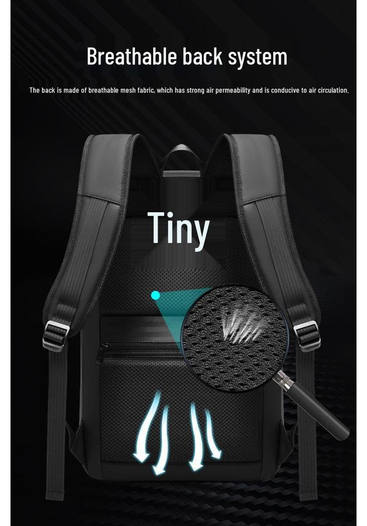 Men's Trendy Waterproof Business Travel Backpack with ABS Hard Shell