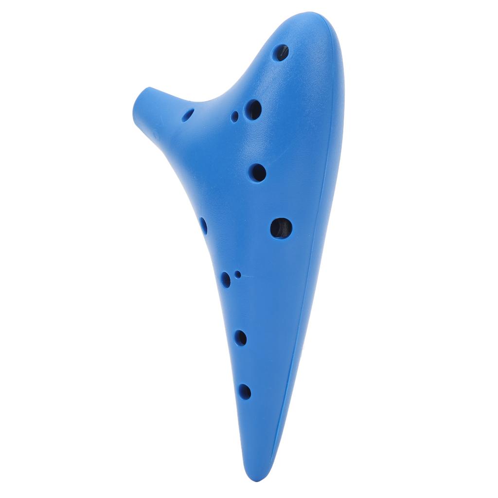 Ocarina 12 Holes Plastic Portable Wind Instrument Blue for Professional Beginner