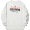 Li Ning Skateboard Series Loose Fit Round Neck Printed Sweatshirt Unisex Sweatshirt Off-White AHSU943-2