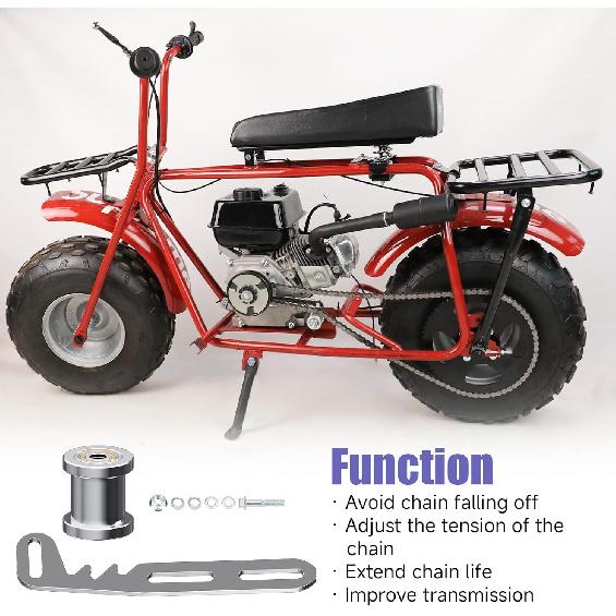 Mini Bike Chain Tensioner Adjuster Bracket With Roller Compatible With Predator 79Cc 212Cc 224Cc 196Cc GX160 GX200 Engine Baja Doodlebug DB30 Coleman