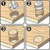 KNOT PUNCH FOR WOOD 20MM 2PCS YT-33831 YATO