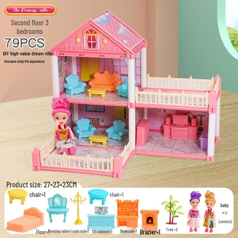 Princess Dream Castle Dollhouse DIY Set for Kids - Perfect Role-Playing Gift for Girls