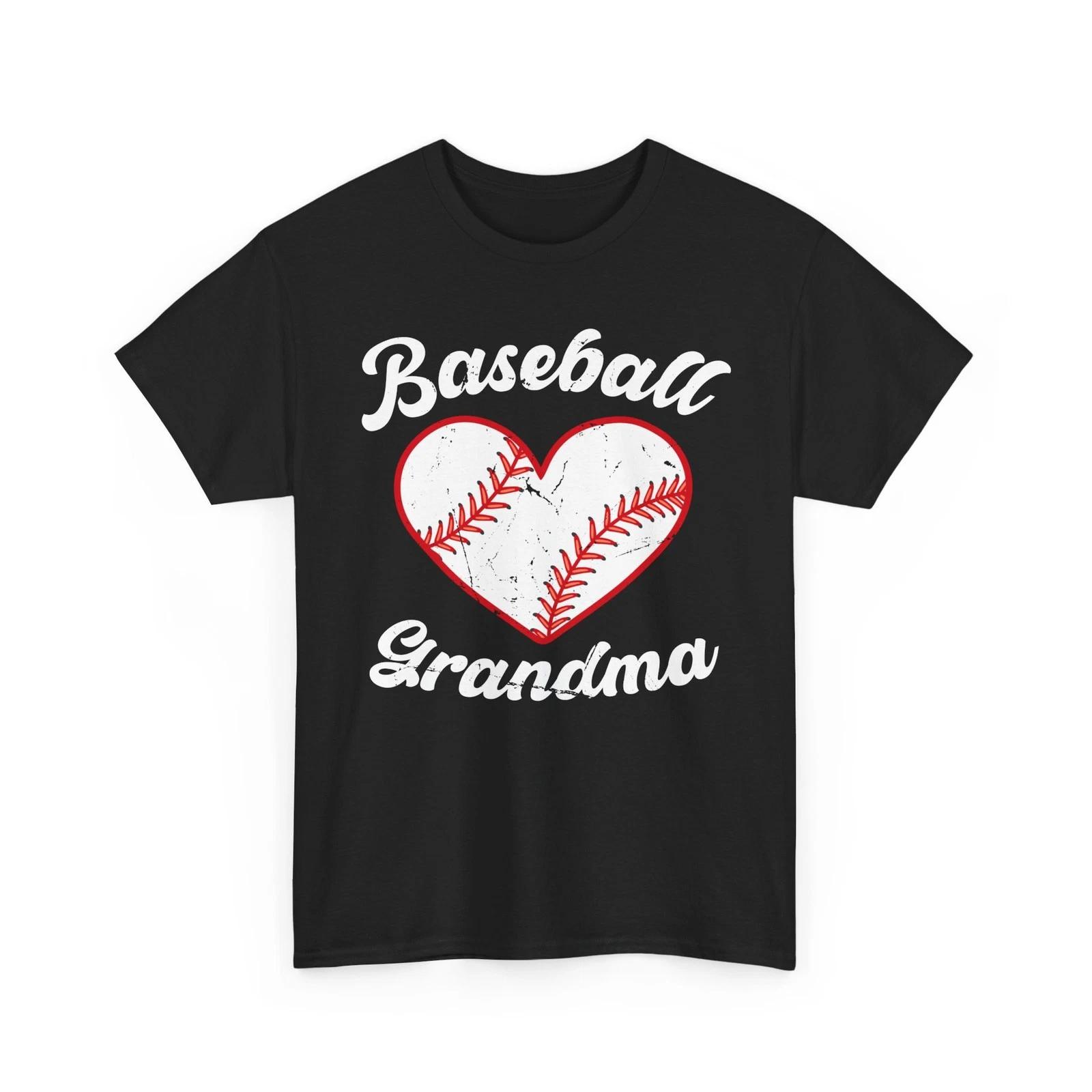 Baseball Grandma T-Shirt, Heart Baseball Players Sport Granny Shirt 3XL