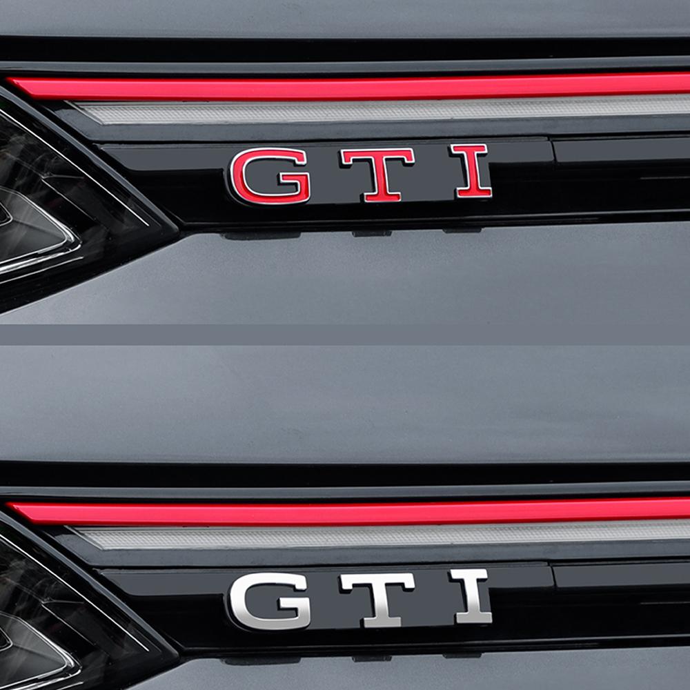 AABGM1 1PCS 3D ABS GTI GTD Emblem Car Hood Front Grille Badge Decoration Auto Modification Accessories for Volkswagen VW Golf 8 MK8
