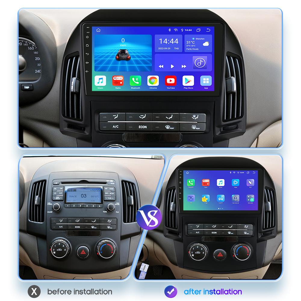 2din Android Autoradio pentru Hyundai I30 Auto Manual 2006-2012 AT MT Radio Auto Multimedia Video Player GPS Nav Unitate Principală Carplay 4G Ecran inteligent