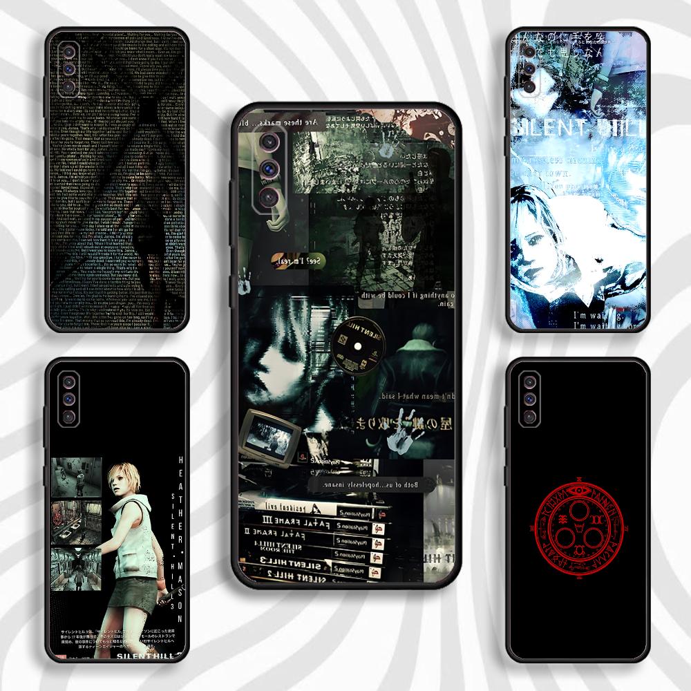 S-Silent Horror Hill Game Phone Case For Samsung S 25,24,23,22,30,21,10,9,Ultra,Plus,Lite,FE,4,5 G Black Soft Case