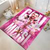 "Pink Football Star Graphic Design Rug Non-slip Rug Suitable for Living Room and Bedroom Sofas Sofas"
