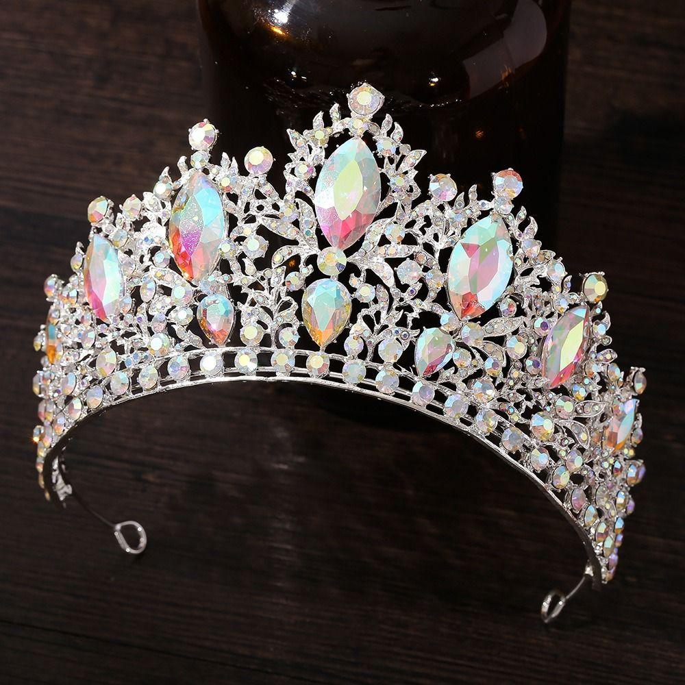 Water Drop Shape Tiara Hair Crown Rhinestone Bridal Wedding Crown Hair Accessories  Party Event
