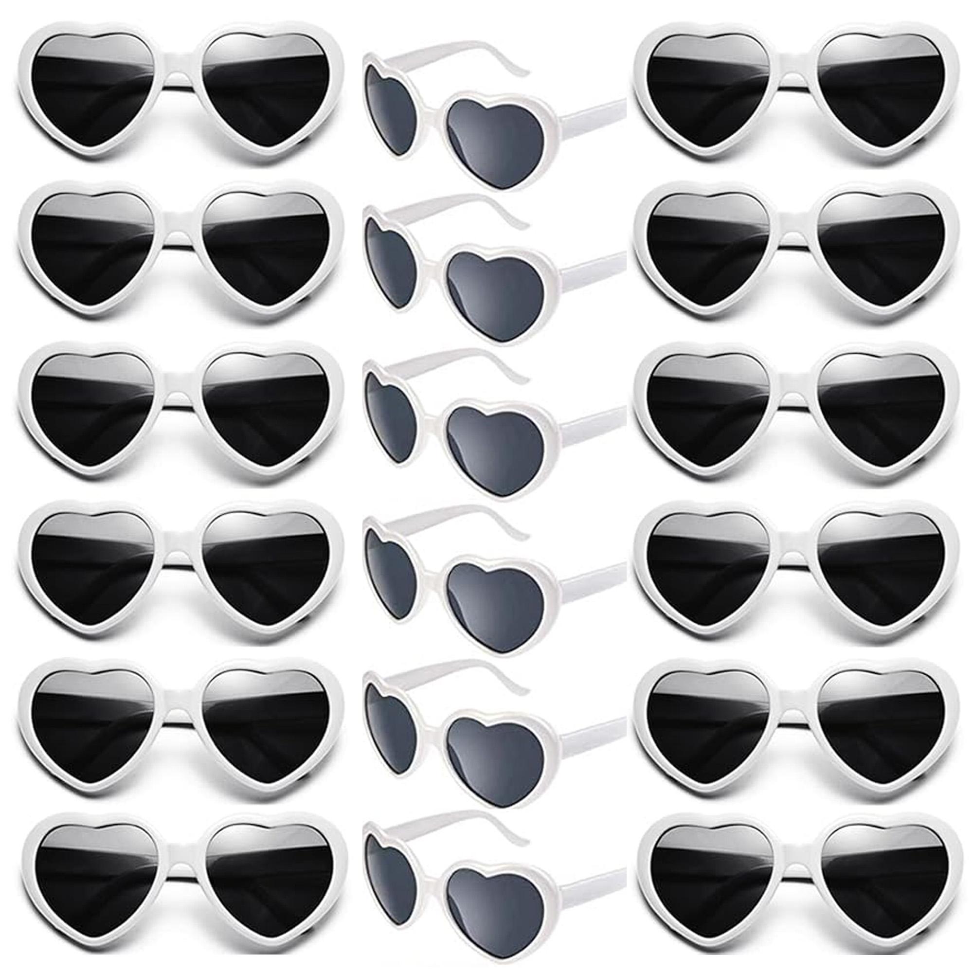 

Набор из 20 красных солнцезащитных очков в форме сердца для женщин, солнцезащитные очки в форме сердца для подарков на девичник, реквизит для Хэллоуина и Рождества