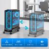 AGPTEK CPU Trolley with PC Cart with Side Adjustable Width and For Load Capacity Foot Heat Dissipation Dust PC Storage Telescoping Steel Comes with 4