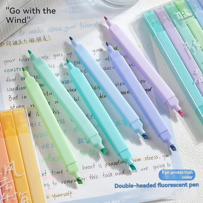Xiaomi 6/12 Colors Highlighters Cute Pastel Pens Bible Pens Soft Tip Aesthetics Markers Kawaii Stationary for Students School Supplies