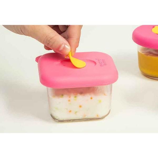 Baby Pinkfong Graduation Baby Food Container Square Smile Cap + Storage Box + Praise Sticker, Mixed Colors, 1 Set, Popular Korean Parenting Products