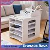 4/5-Layer File Storage Rack Desktop Anti-Tilt Documents Tray Bookend Magazine Newspaper Sorting Rack Office Supplies Organizer