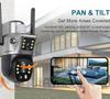 LS VISION 12MP 4G/WiFi Dual Screen Solar Camera Outdoor 10X Zoom 6K Three Lens Human Auto Tracking Surveillance Camera V380 Pro